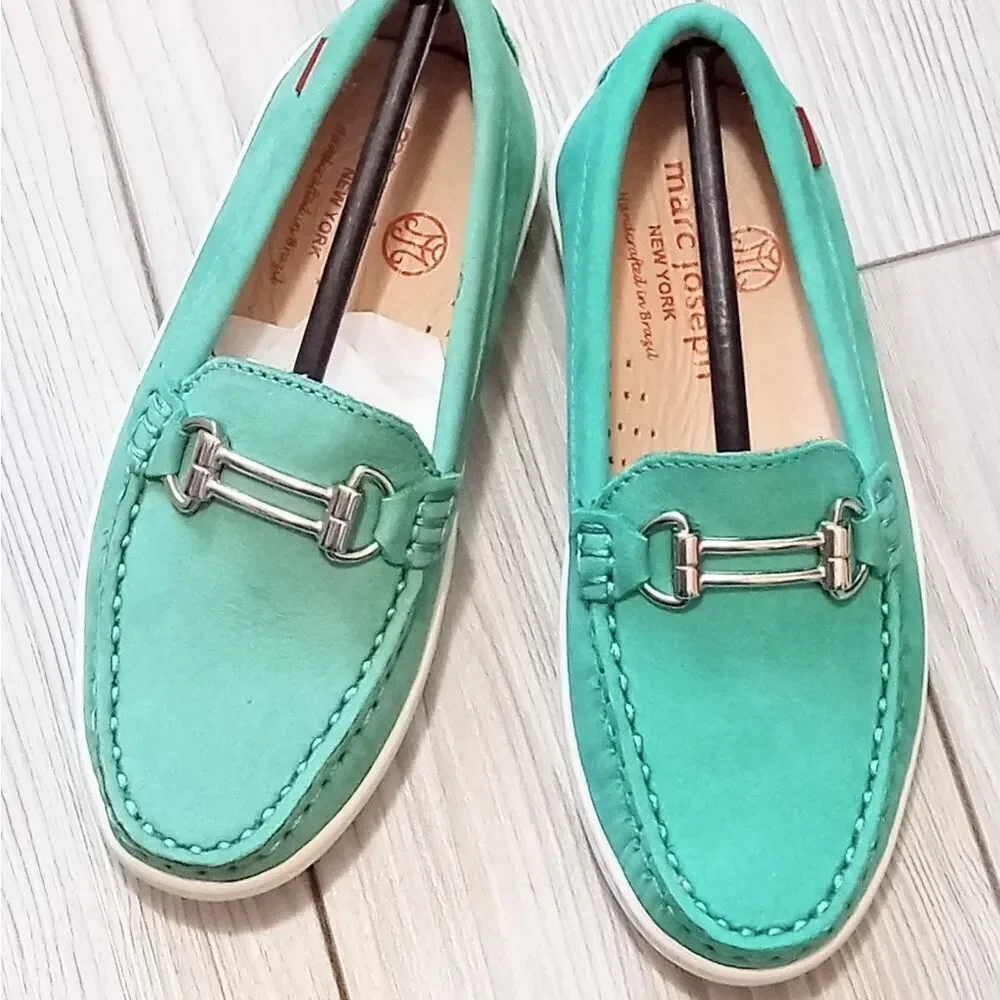 (C-4468)  Marc Joseph Toddlers Lexington Turquise Nobuck Sz 10.5